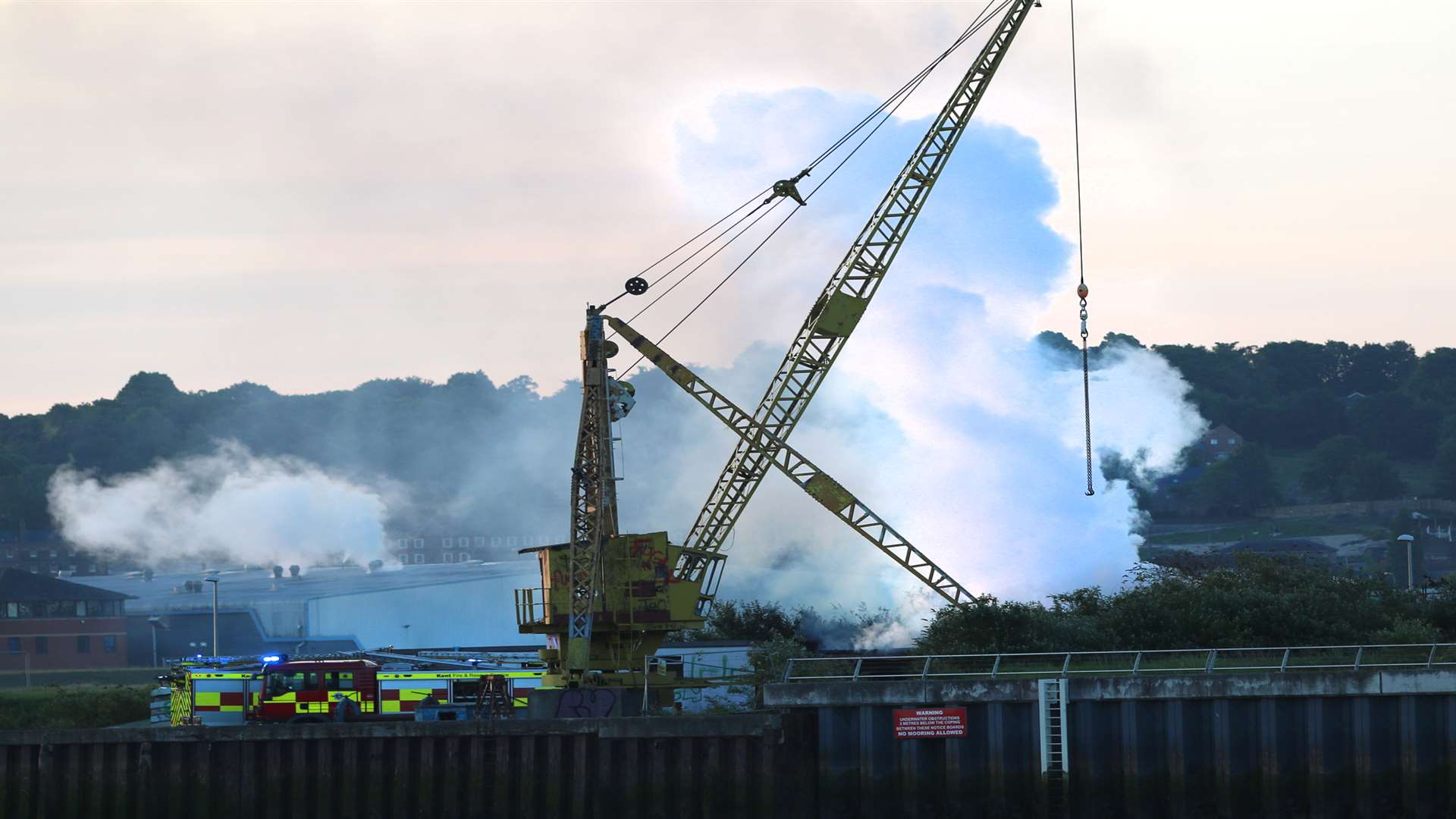 Firefighters were called to Acorn Shipyard at around 5am this morning. Pic: Keith Thompson
