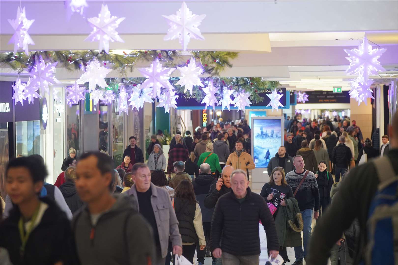 Visits to shopping centres were up 45.5% on last week (Owen Humphreys/PA)