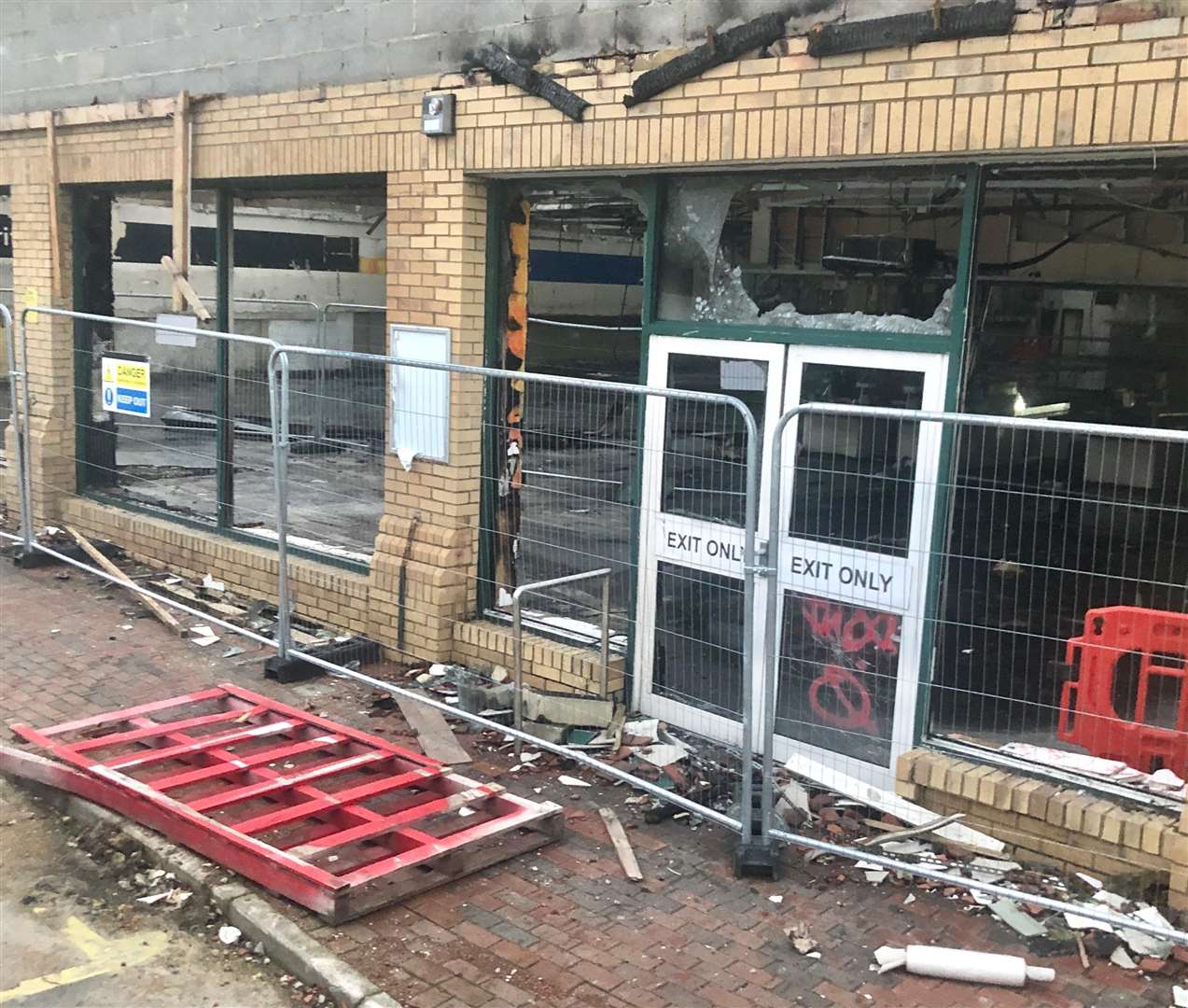 The gutted inside of Folkestone Morrisons. Picture: Steve Salter