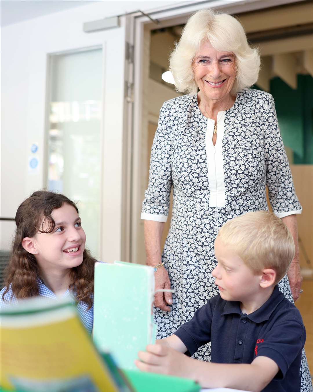 Camilla meets young pupils (Chris Jackson/PA)