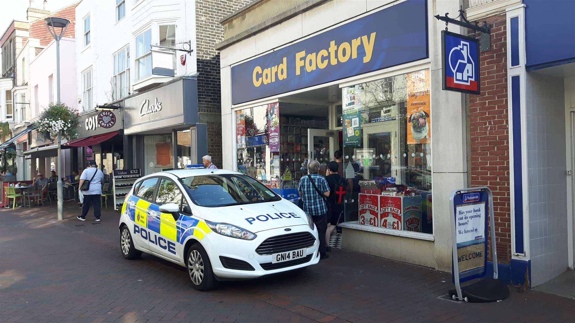 Burglary at Card Factory in the High Street
