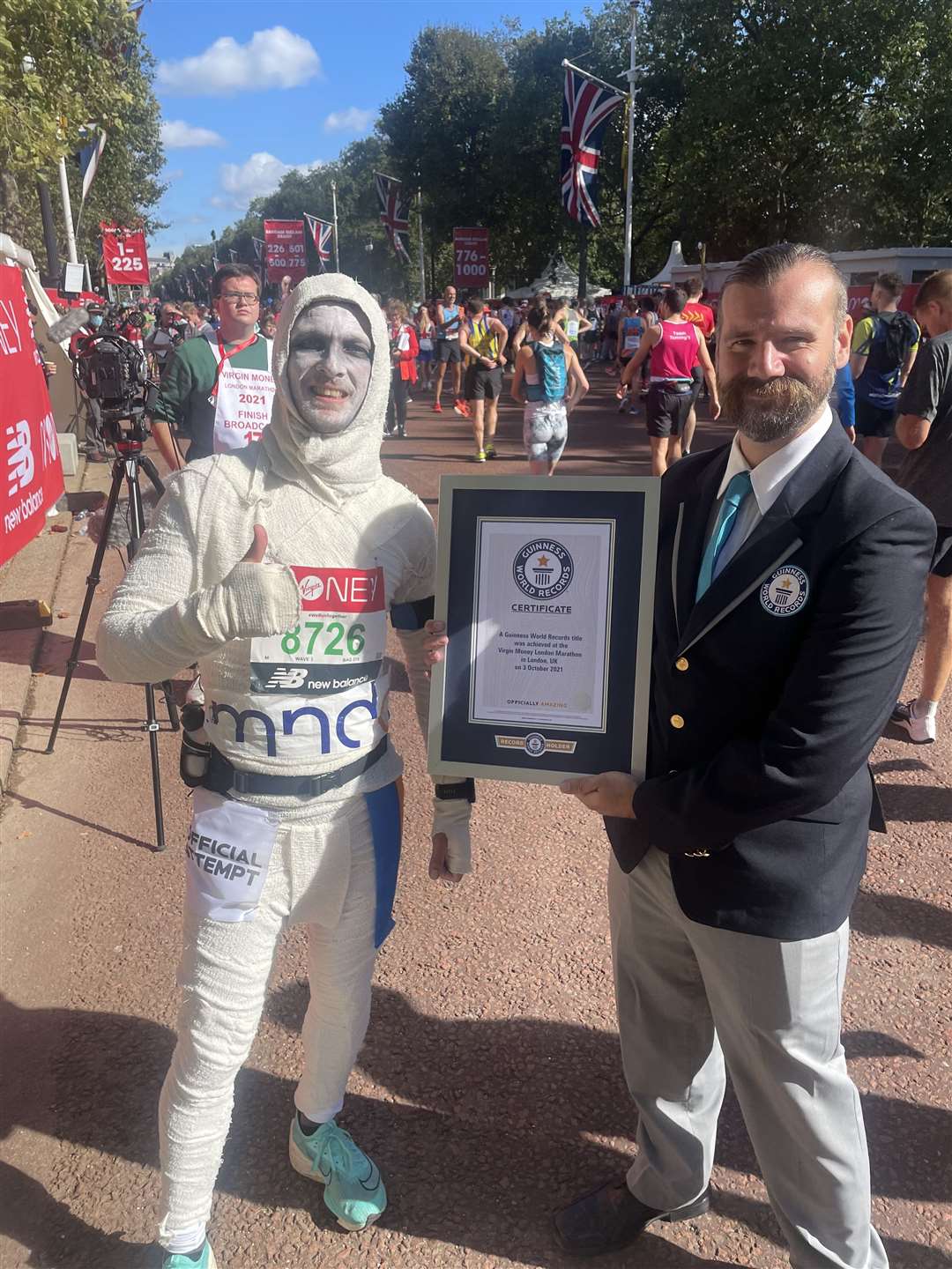 The moment Andy received his Guinness World Record Picture: Andy Roberts