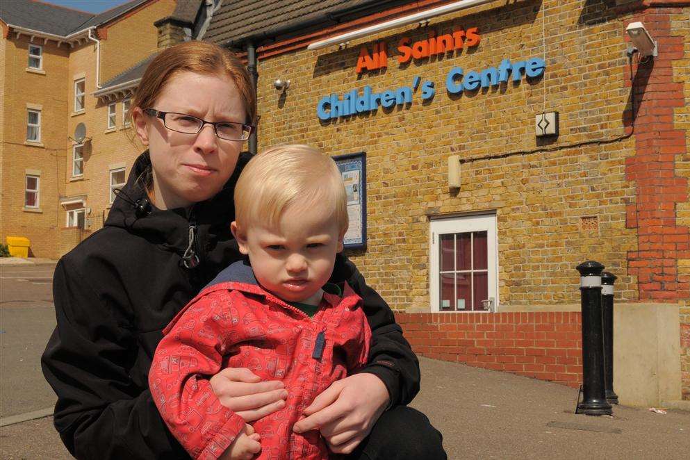 Petition leader Louise Taylor and son Henry, two