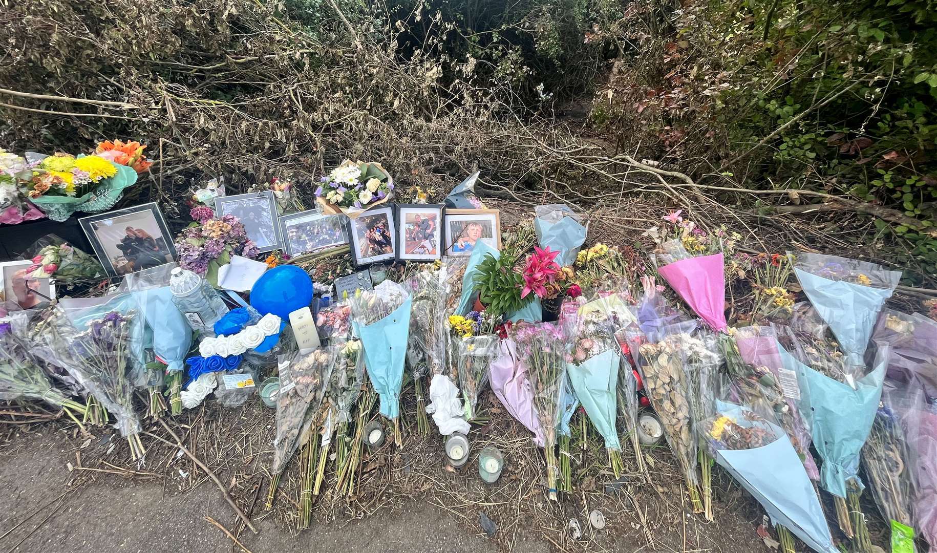 Tributes were laid at Flanders Field roundabout following the fatal collision