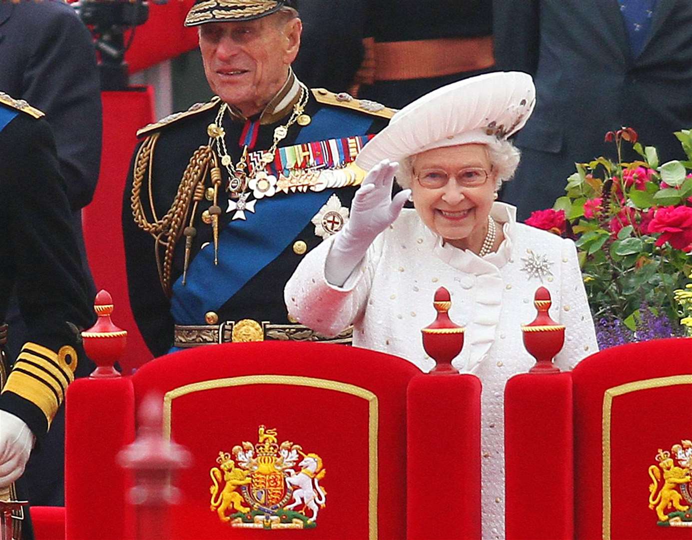 Queen Elizabeth II and the late Prince Philip, Duke of Edinburgh during the Diamond Jubilee Pageant in 2012 (Peter Tarry/The Sunday Times/PA)