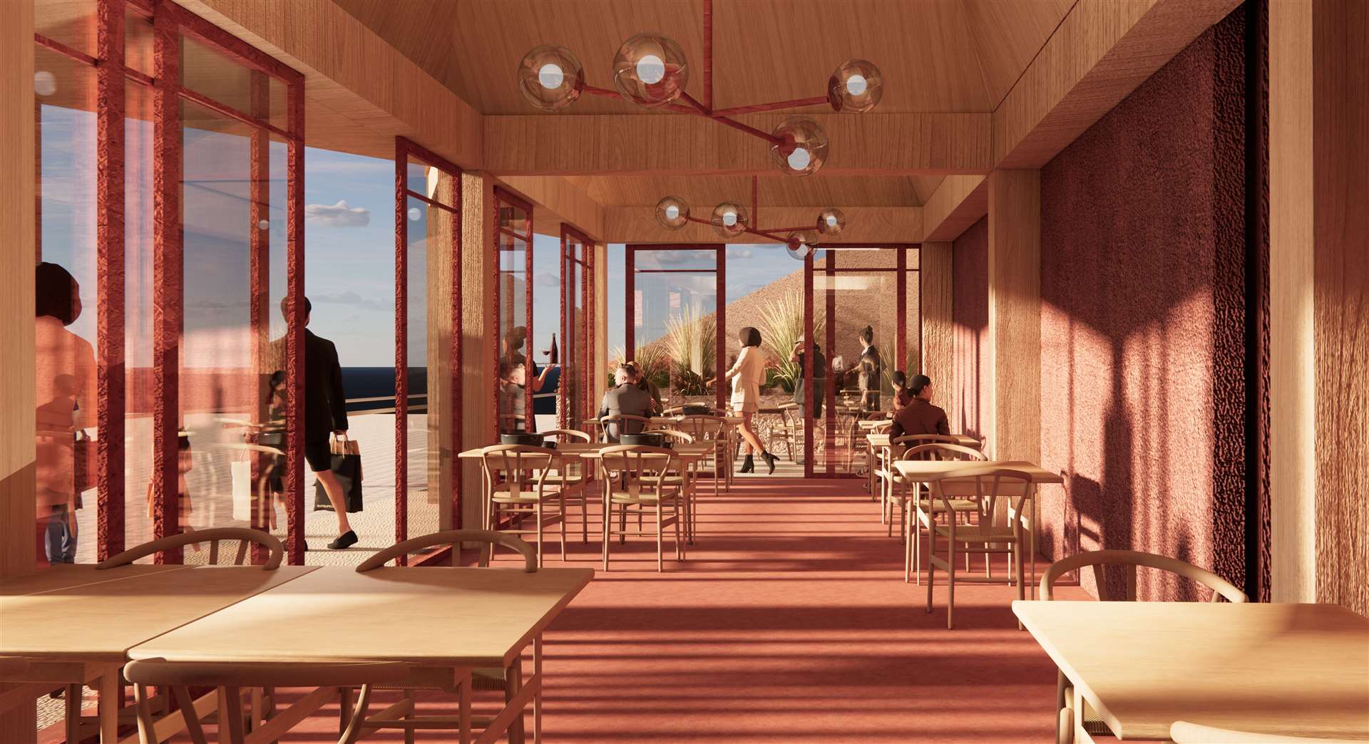 The proposed interior of the new cafe at the Leas Lift in Folkestone. Picture: Folkestone Leas Lift