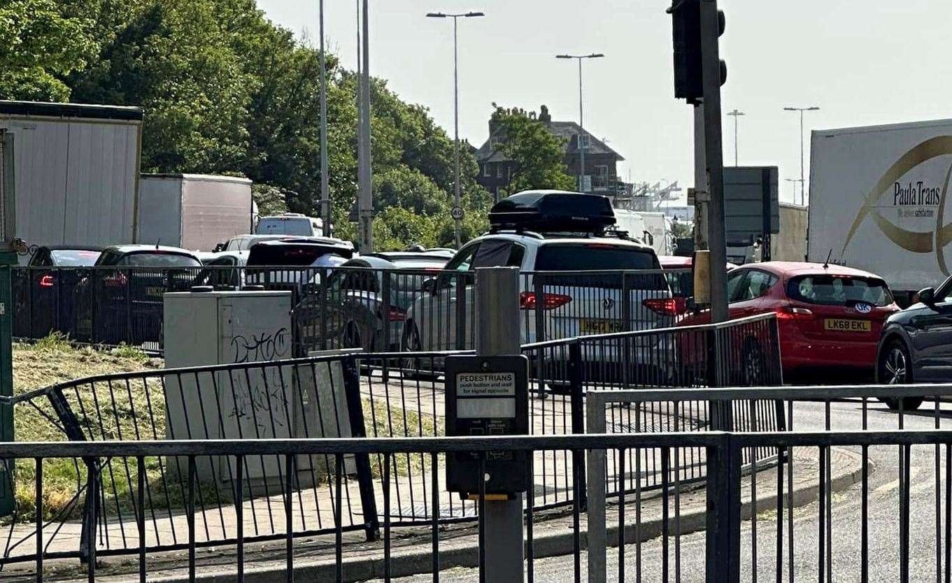 Gridlock in Dover in 2023 amid port delays. Picture: David Joseph Wright