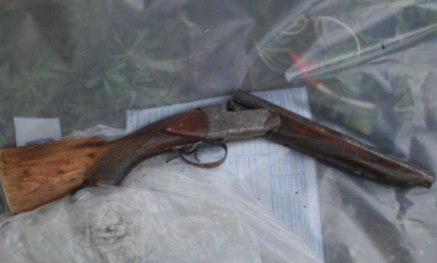 The shotgun which was found at Wendy Allen's home in Chatham. Picture: CPS