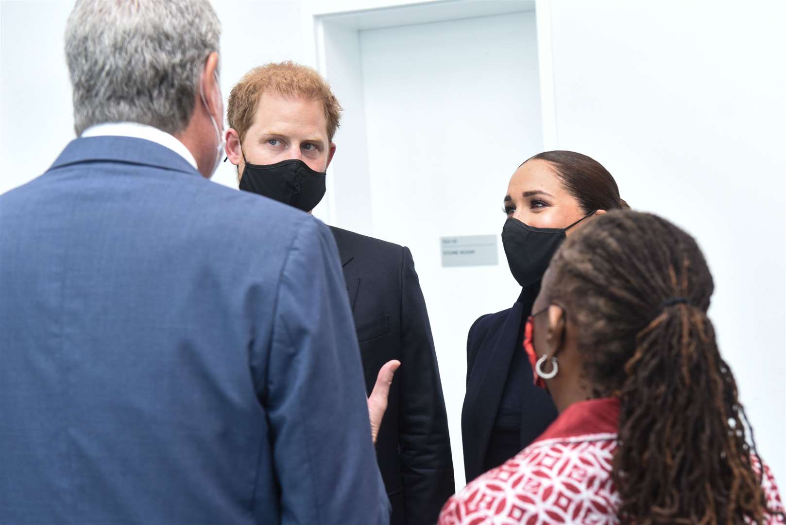 The Sussexes chatting with Mayor of New York Bill de Blasio and First Lady Chirlane McCray (Office of the Mayor of New York/PA)