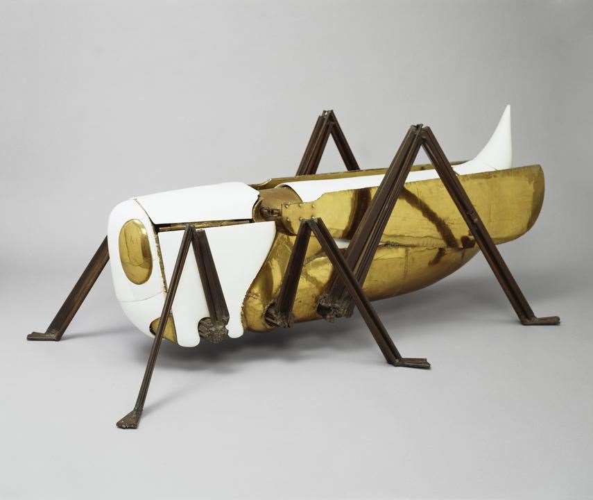 The giant grasshopper wine cooler given to the duke by French president Pompidou in 1972 (Royal Collection Trust/Her Majesty Queen Elizabeth II 2021/PA)