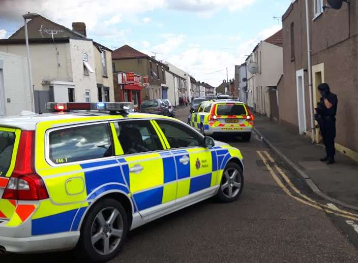 Armed police in Richmond Street