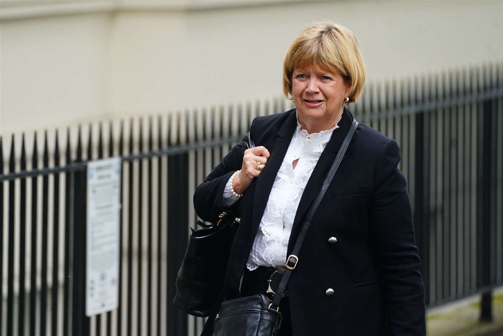 Chairwoman Baroness Heather Hallett arrives at the UK Covid-19 Inquiry at Dorland House in London (James Manning/PA)