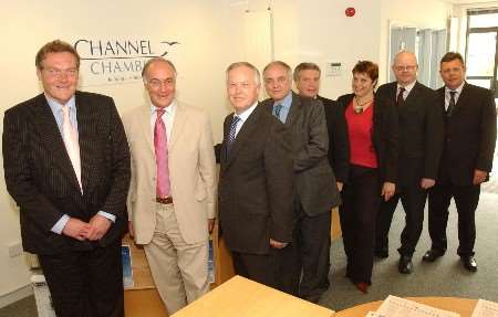 Michael Howard (second left) chaired a crucial planning meeting with business leaders
