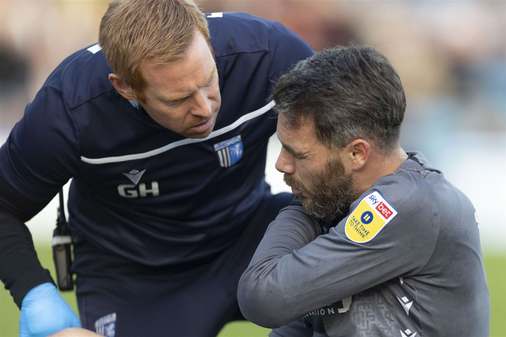 Goalkeeper Glenn Morris went off injured on Saturday Picture: KPI