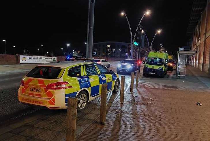 Emergency services were called to County Square in Ashford in January