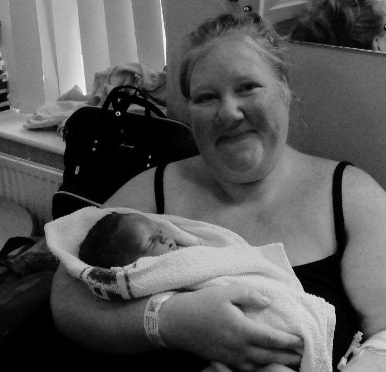 Kristina Pepper with her baby Theo. Picture: Kristina Pepper