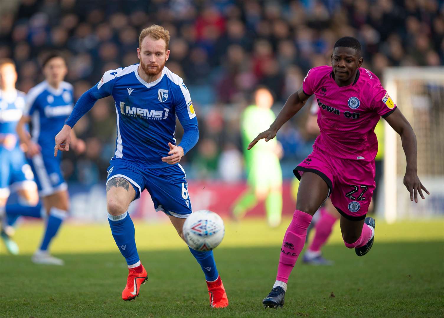 Connor Ogilvie scored the winner for Gillingham against Rochdale on their last visit in December 2019