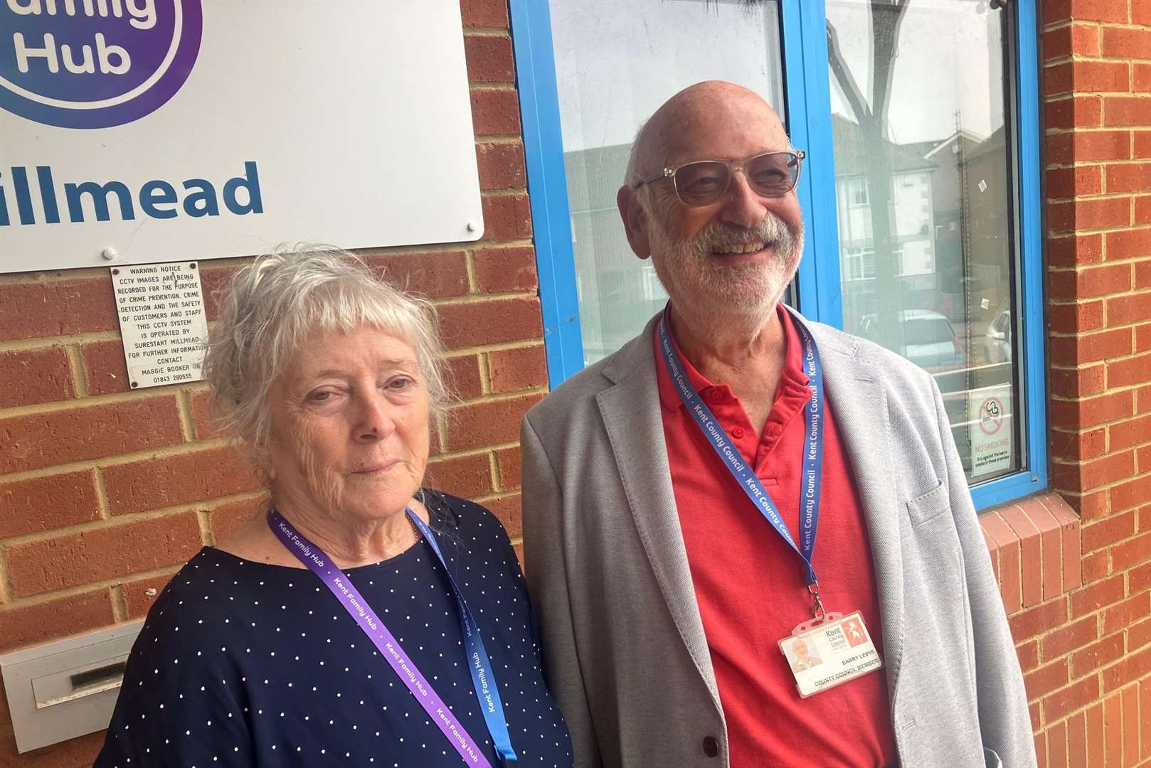 Millmead children's centre manager Jan Collins and KCC councillor Barry Lewis