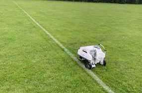 The robot uses GPS to map out its route. Picture: Paul Penny