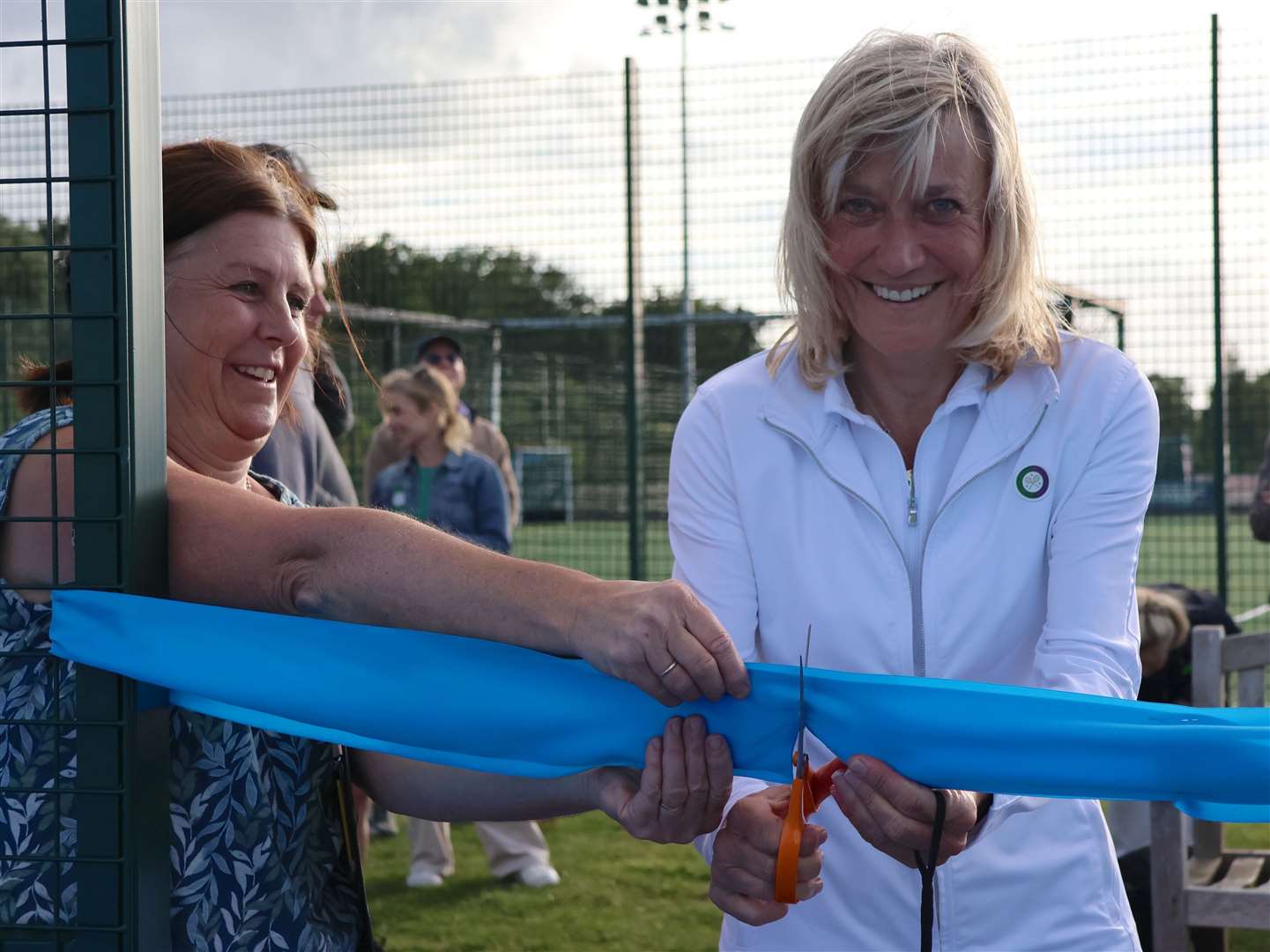 Debbie Jevans CBE, chair of Wimbledon’s All-England Lawn Tennis Club, visited Marden Sports Club to officially open their new padel courts