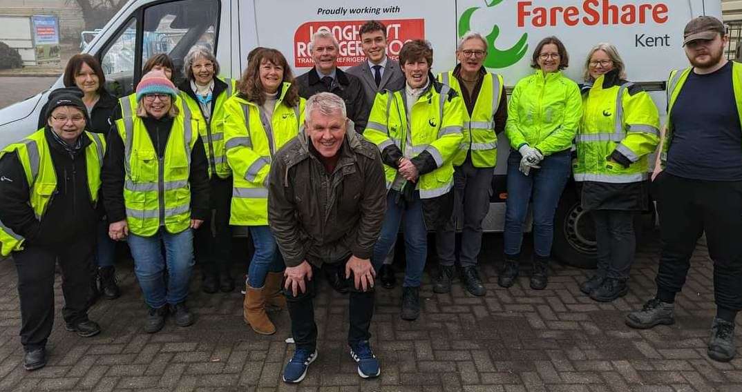 New Romney Wards meet with local food bank in support of their latest campaign. Picture: Wards