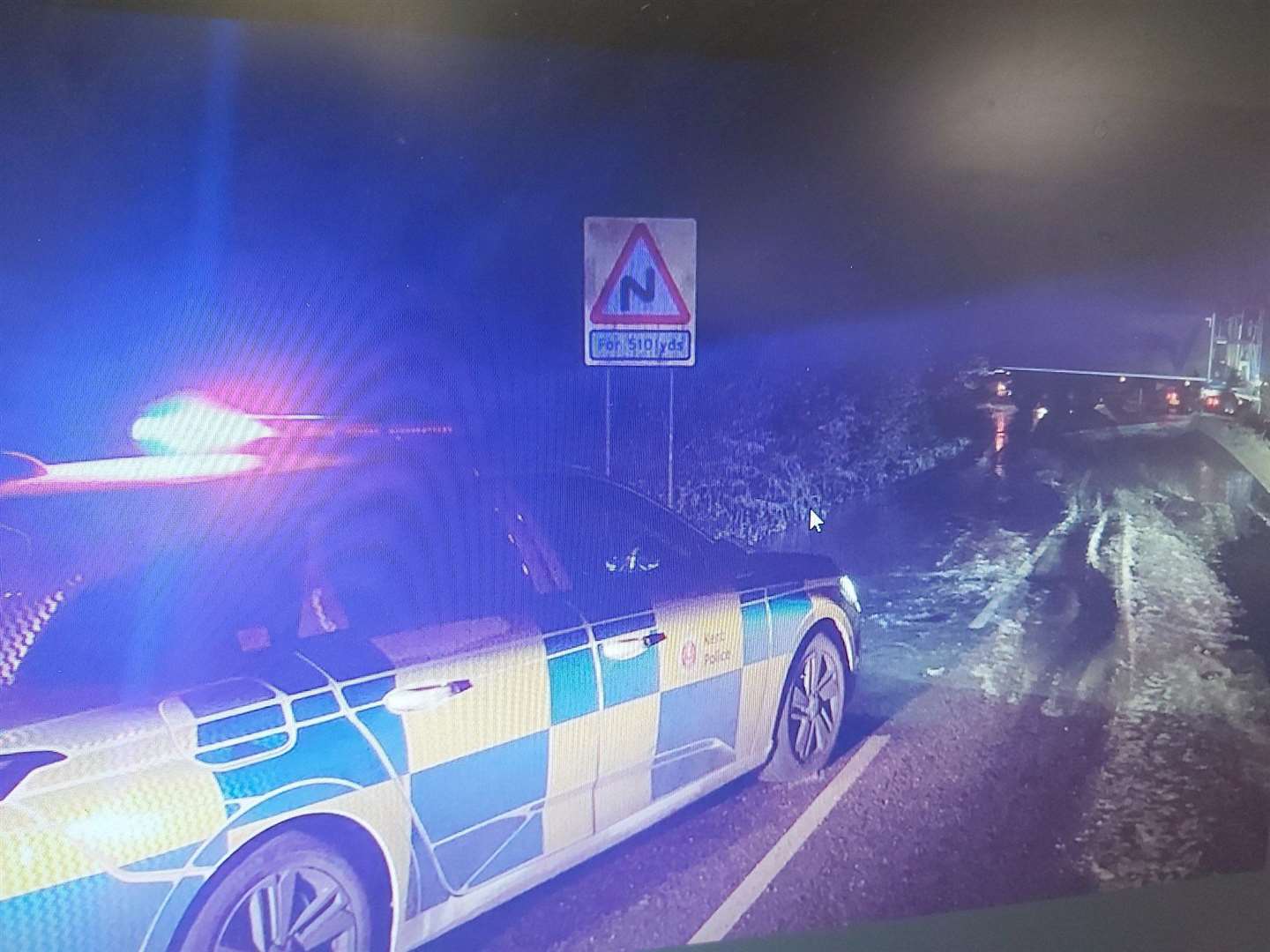 Police at the scene of a jackknifed lorry (61882878)