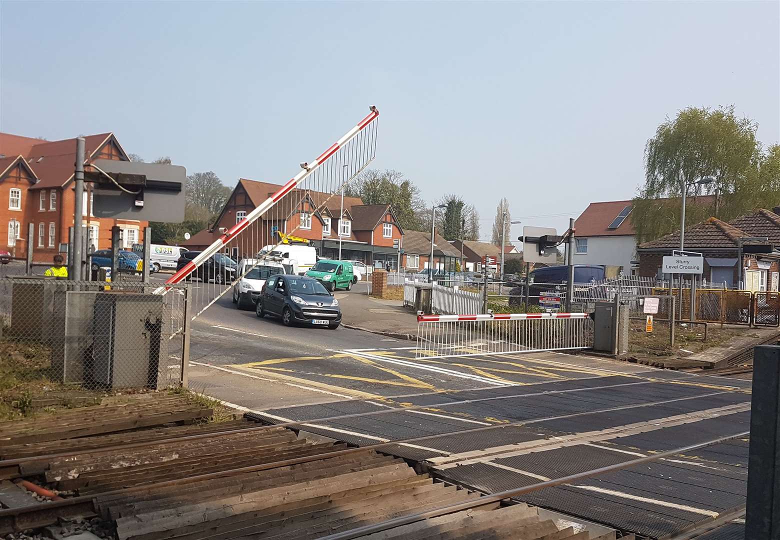 Train crashes into broken down car on level crossing in Sturry, near Canterbury