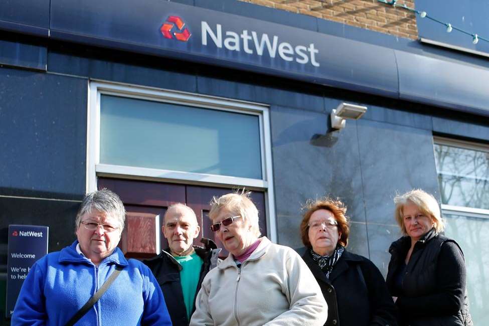 Susan Roan, Cllr Dave Keeley, Cllr Anne Moloney, Cllr Barbara Brown and Coral Thomas campaigned against reduced opening hours last May