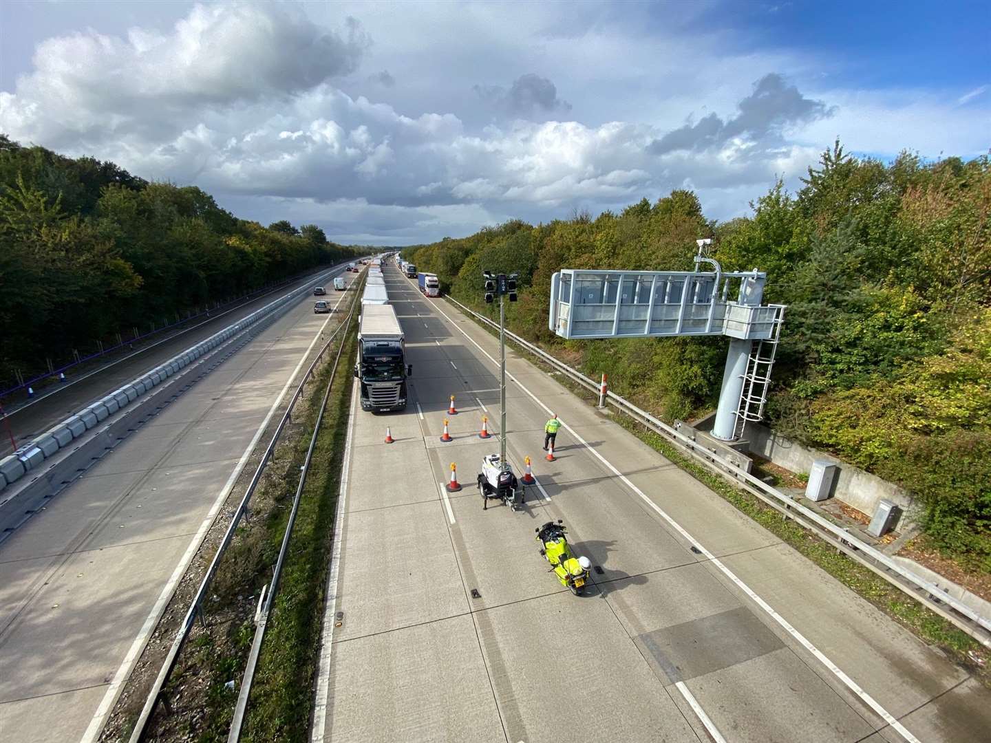 Lorries clogging Kent's roads will become a common fixture if no deal is reached. Archive picture: Barry Goodwin