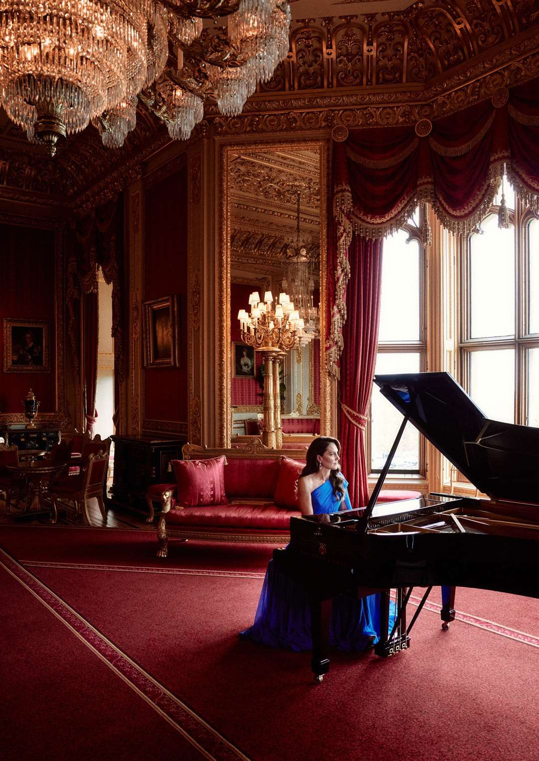 The Princess of Wales played the piano in a room at Windsor Castle (Alex Bramall/Kensington Palace/PA)