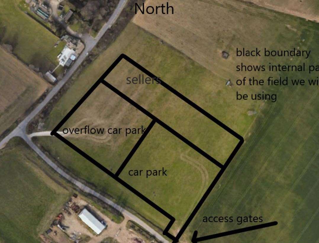 The site for the planned increase in boot fairs in Southfleet. Picture: Dartford council