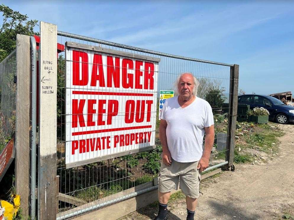 Malcolm Newell and other residents near the Eastchurch Gap have created their own safety measures