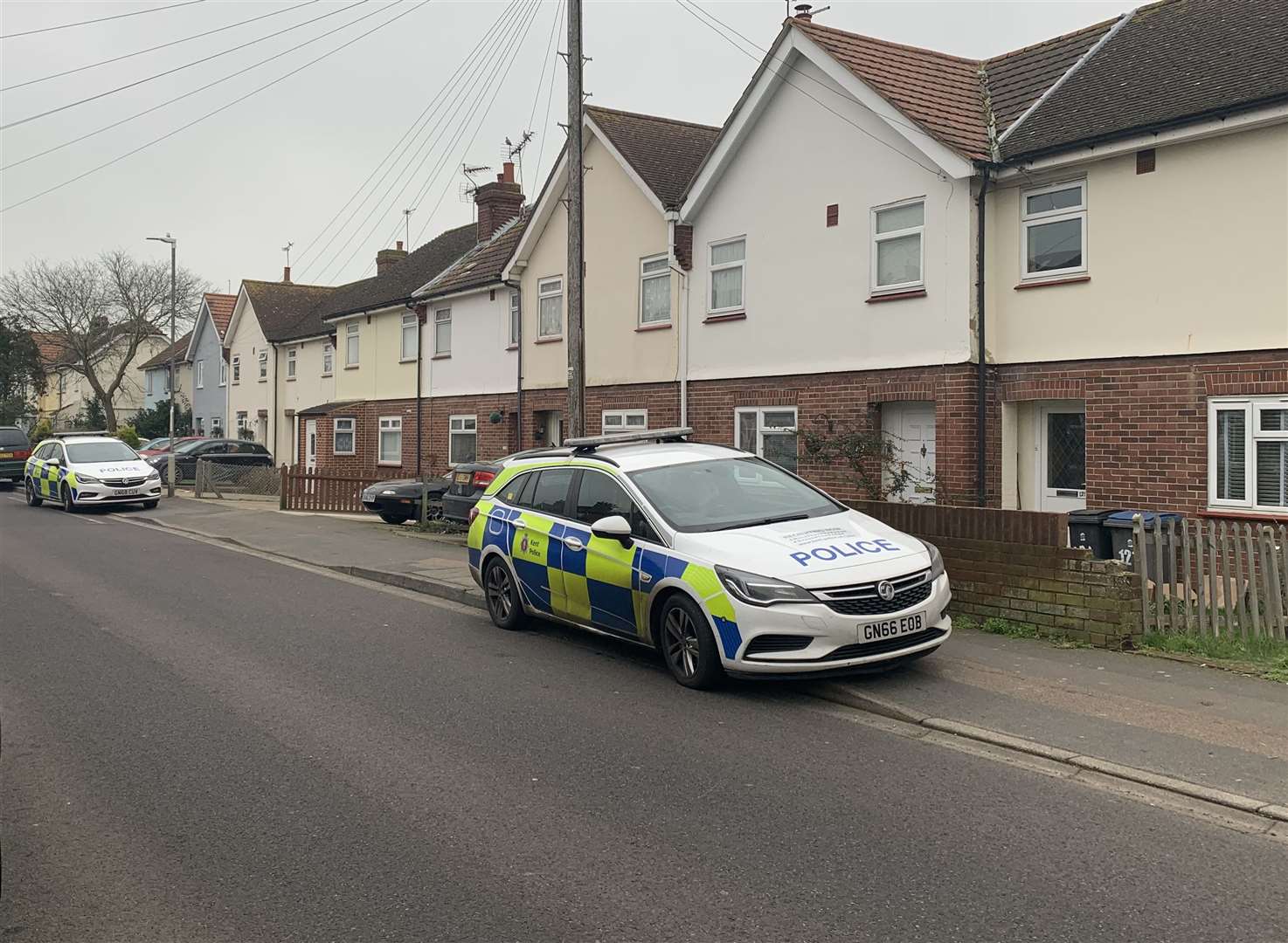 Police were at the scene in Mill Road, Deal and forensics investigators were reported to have attended