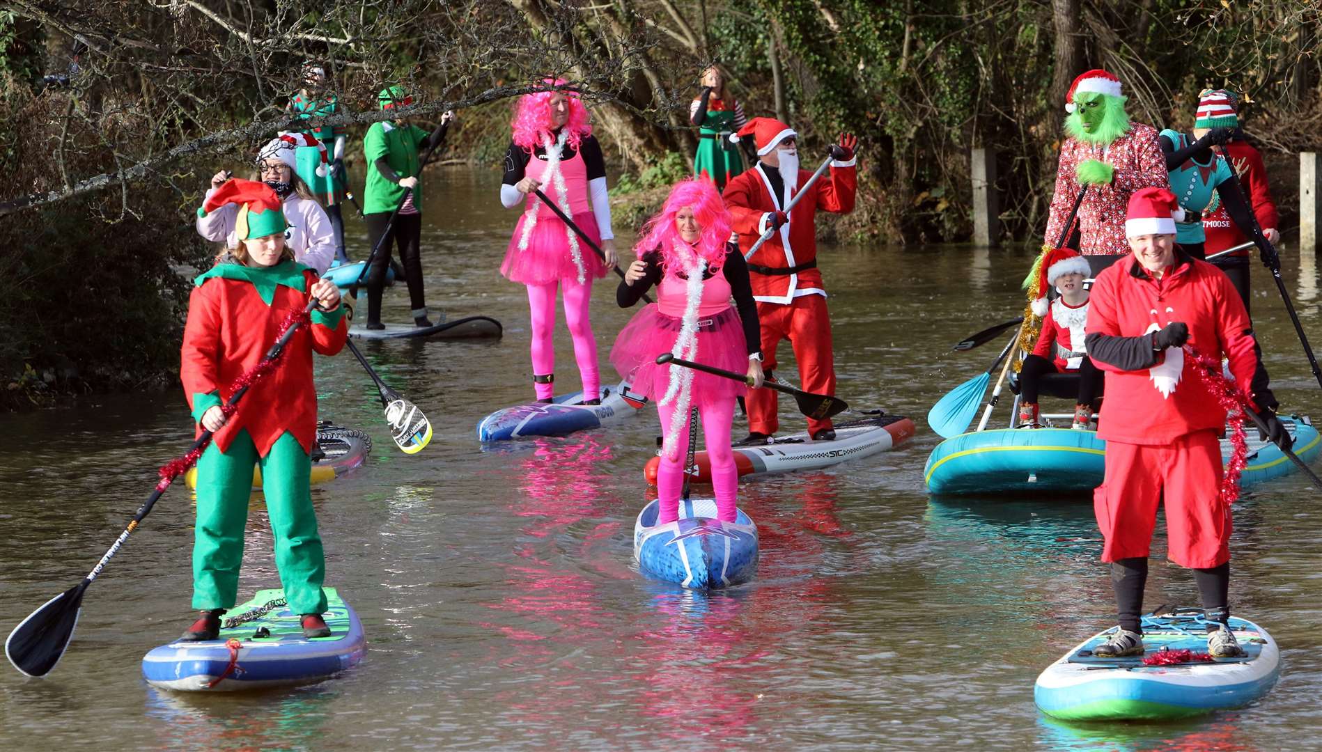 It was the first time the SUP-boarders had come to Tonbridge