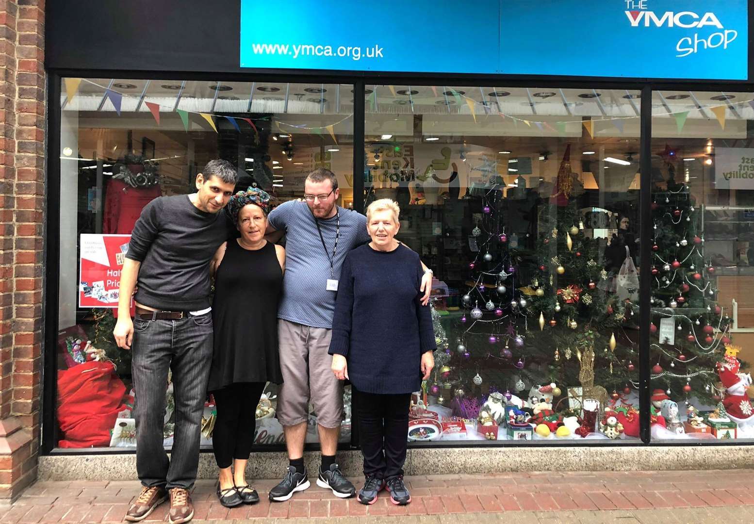 Volunteers used to make a number of different window displays