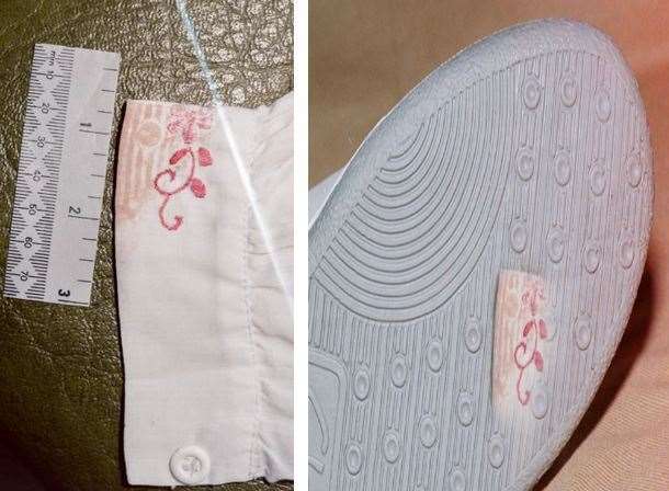 A mark of a shoe was found on a blouse at Wendy Knell's murder scene Pic: Kent Police