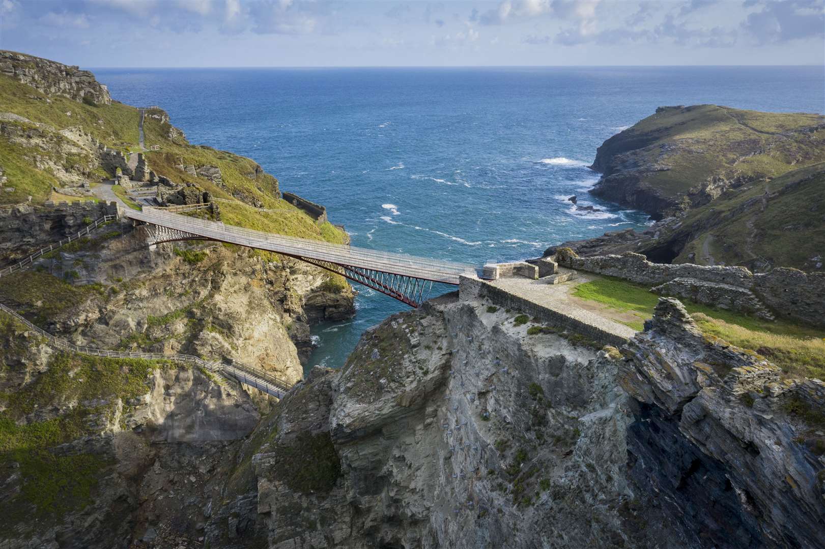 The new walkway spans a dramatic part of the Cornish coastline (David Levene/PA)