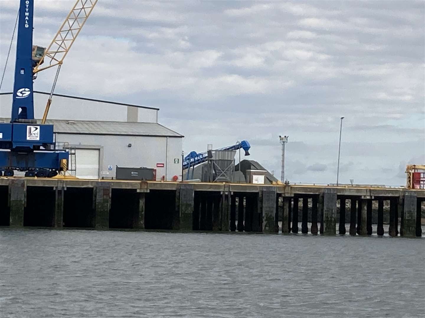 Sheerness Docks from the water showing where the cement works could be built