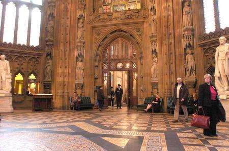 The central lobby of the House of Commons