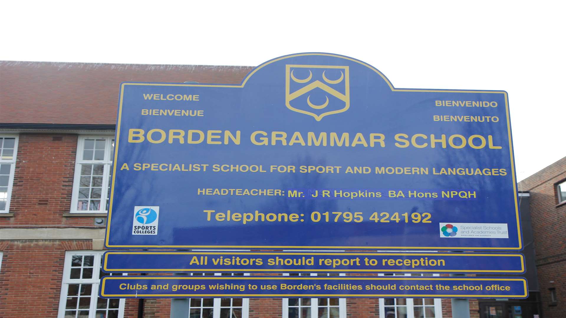 Borden Grammar School, which Joseph Wright attended