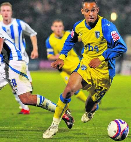 Gillingham's Curtis Weston in action against Brighton