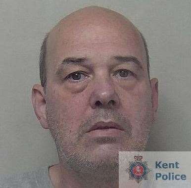 Prolific offender Richard Line, of no fixed address, has been jailed. Picture: Kent Police