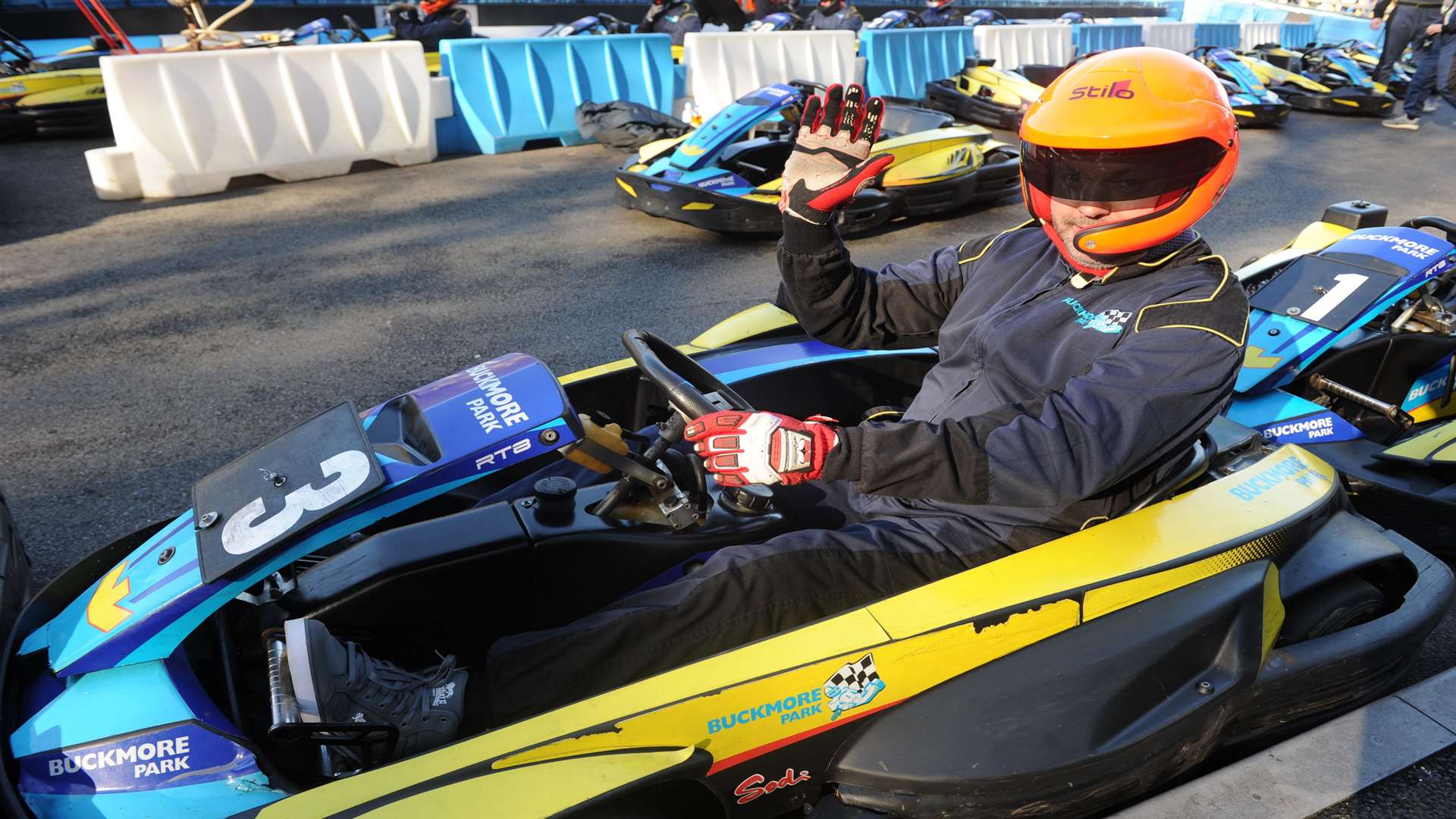 Martin Lawford in the pit lane. Picture: Steve Crispe