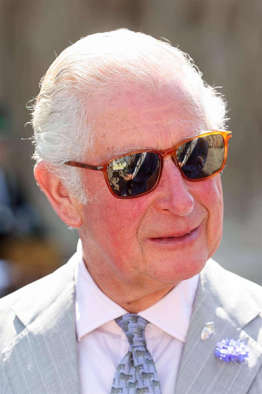 Charles looked cool in his shades during the visit (Chris Jackson/PA)