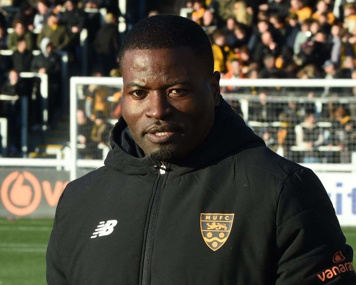 Maidstone United caretaker manager George Elokobi. Picture: Steve Terrell