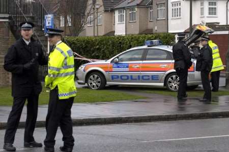 The police car crashed in Burnt Ash Lane, Bromley. By Arman Guler