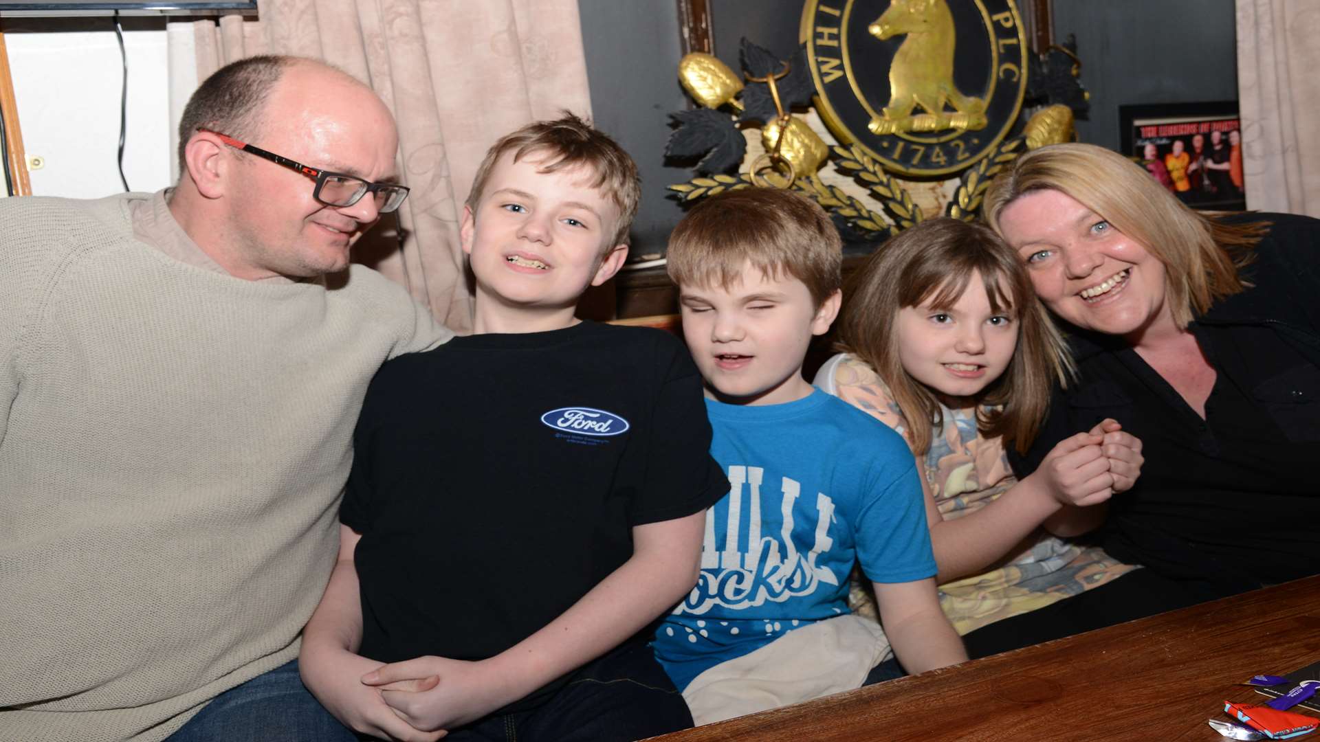 Chris and Deb Aspland with Kane and twins Jamie and Rosie