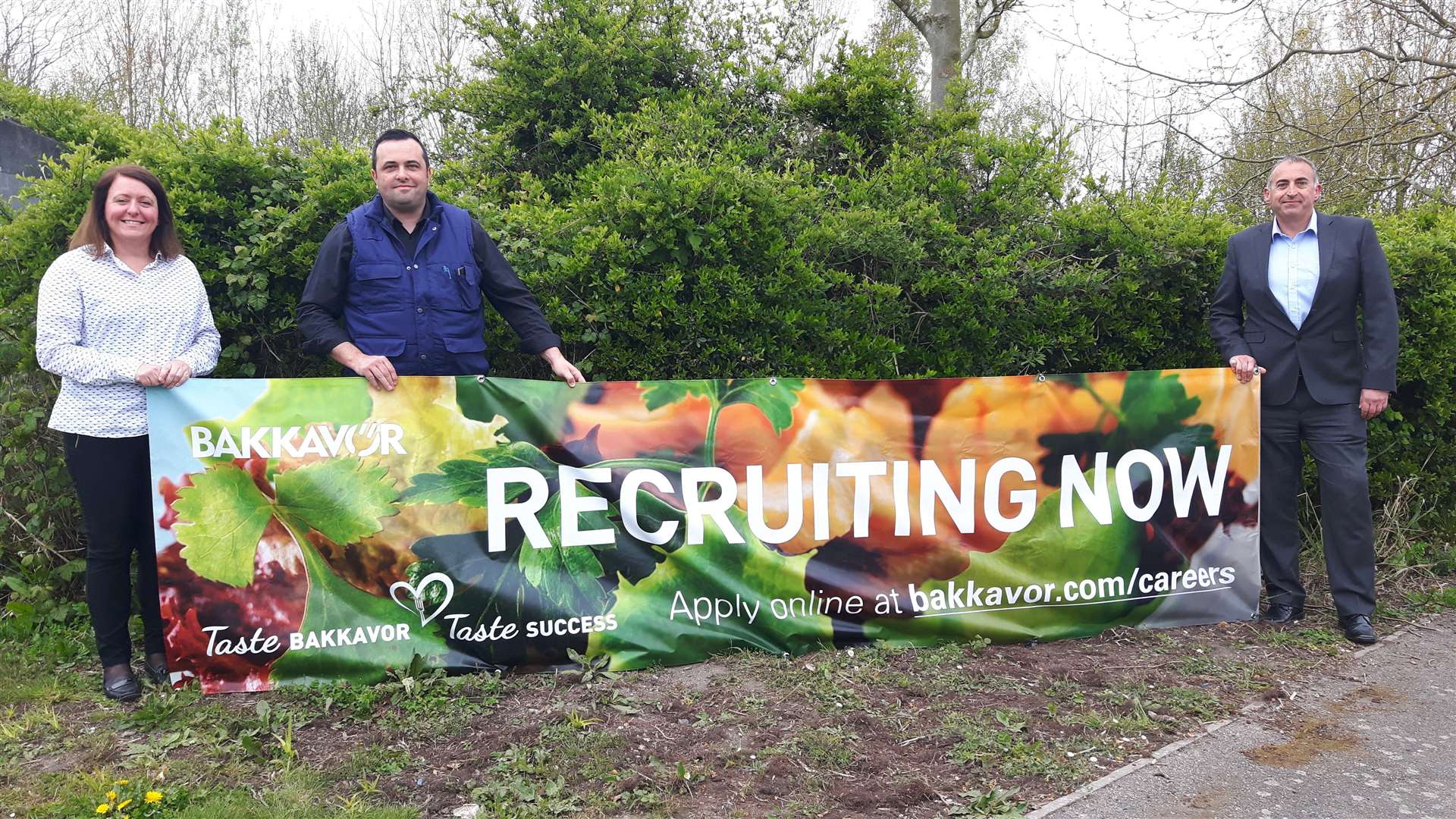 HR manager Emma Friend, production manager Simon Aldred and general manager Dan Hill