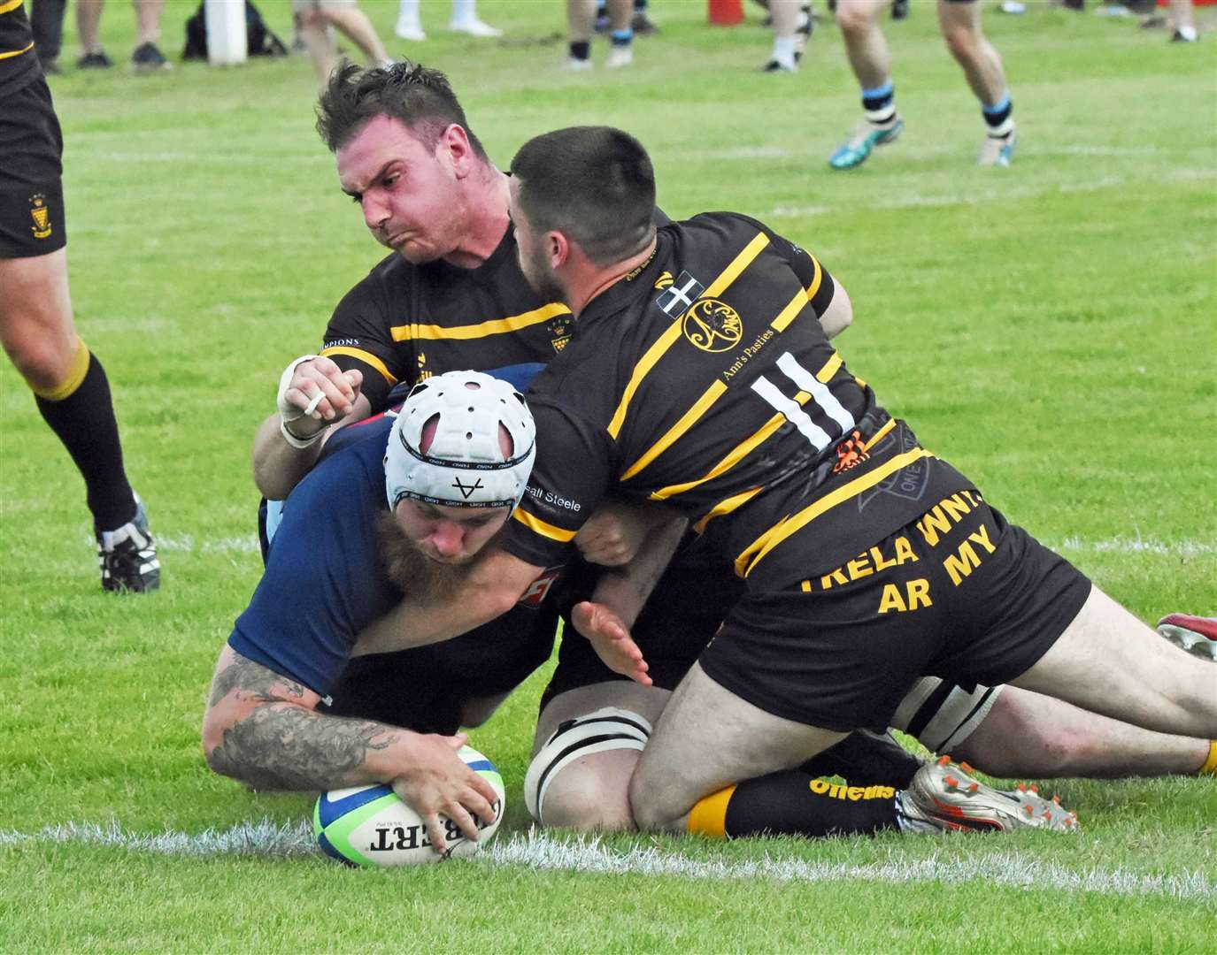 Blackheath's Archie Holland scores a try for Kent against Cornwall. Picture: Andy Wansbury