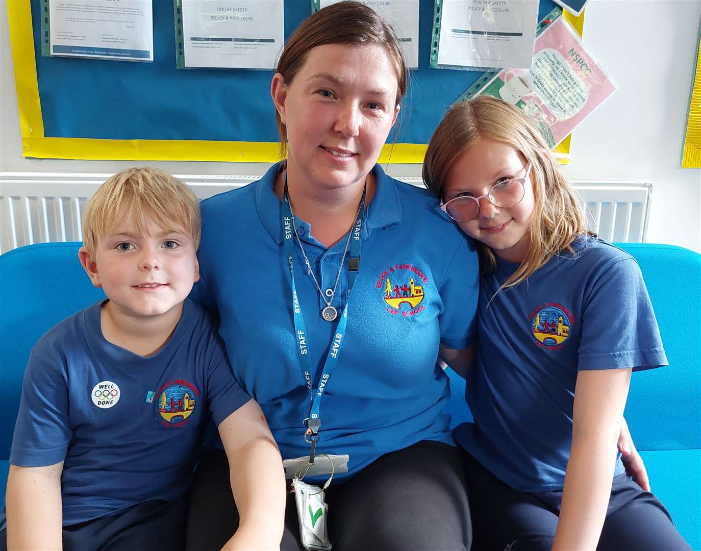 Mum-of-three Megan Shirley with children Jamie and Sophia